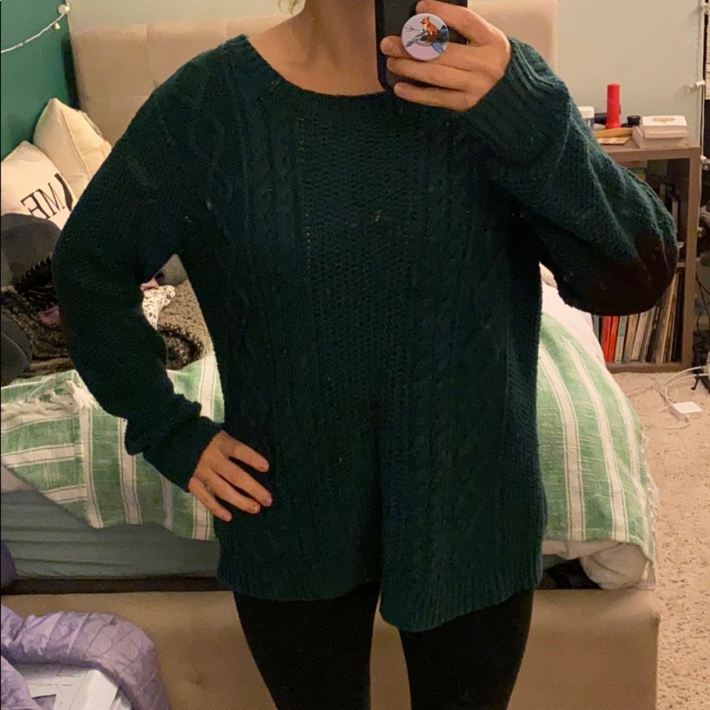 Coincidence & Chance Green Knit Oversized Sweater